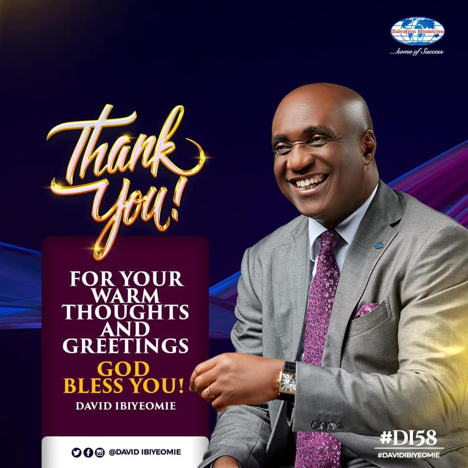 Appreciation Note Pastor David Ibiyeomie Church Gist