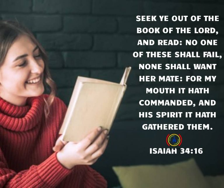 WORD For Today                       Isaiah 34:16