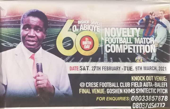 Bishop Abioye At 60