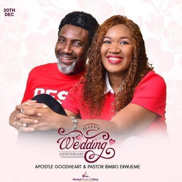 HAPPY 25TH WEDDING ANNIVERSARY TO APOSTLE GOODHEART AND BOLA EKWUEME ...