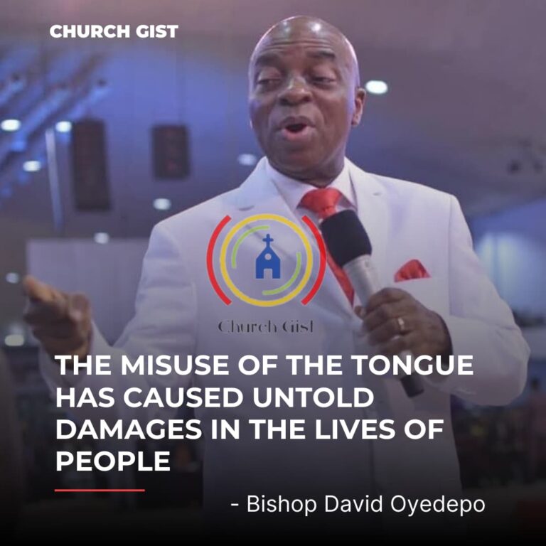 THE MISUSE OF THE TONGUE HAS CAUSED UNTOLD DAMAGES IN THE LIVES OF PEOPLE